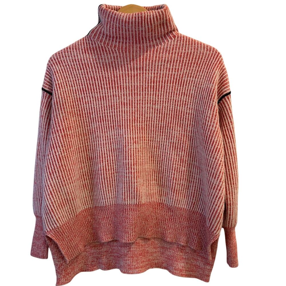 Soft Surroundings Size Medium Selene Funnel Neck Sweater Coral